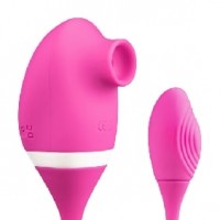 Clitoral Sucking Vibrator with Vibrating Egg Silicone 10 Function PINK